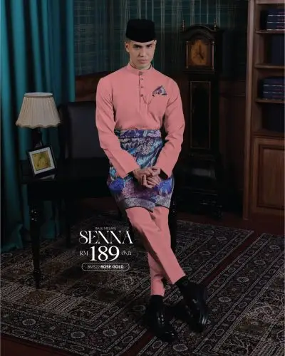 BAJU MELAYU SENNA - ROSE GOLD (22)