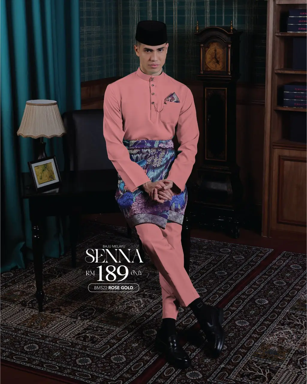 BAJU MELAYU SENNA - ROSE GOLD (22)