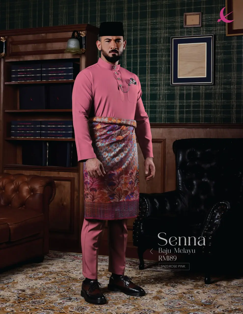 BAJU MELAYU SENNA - ROSE PINK (23)