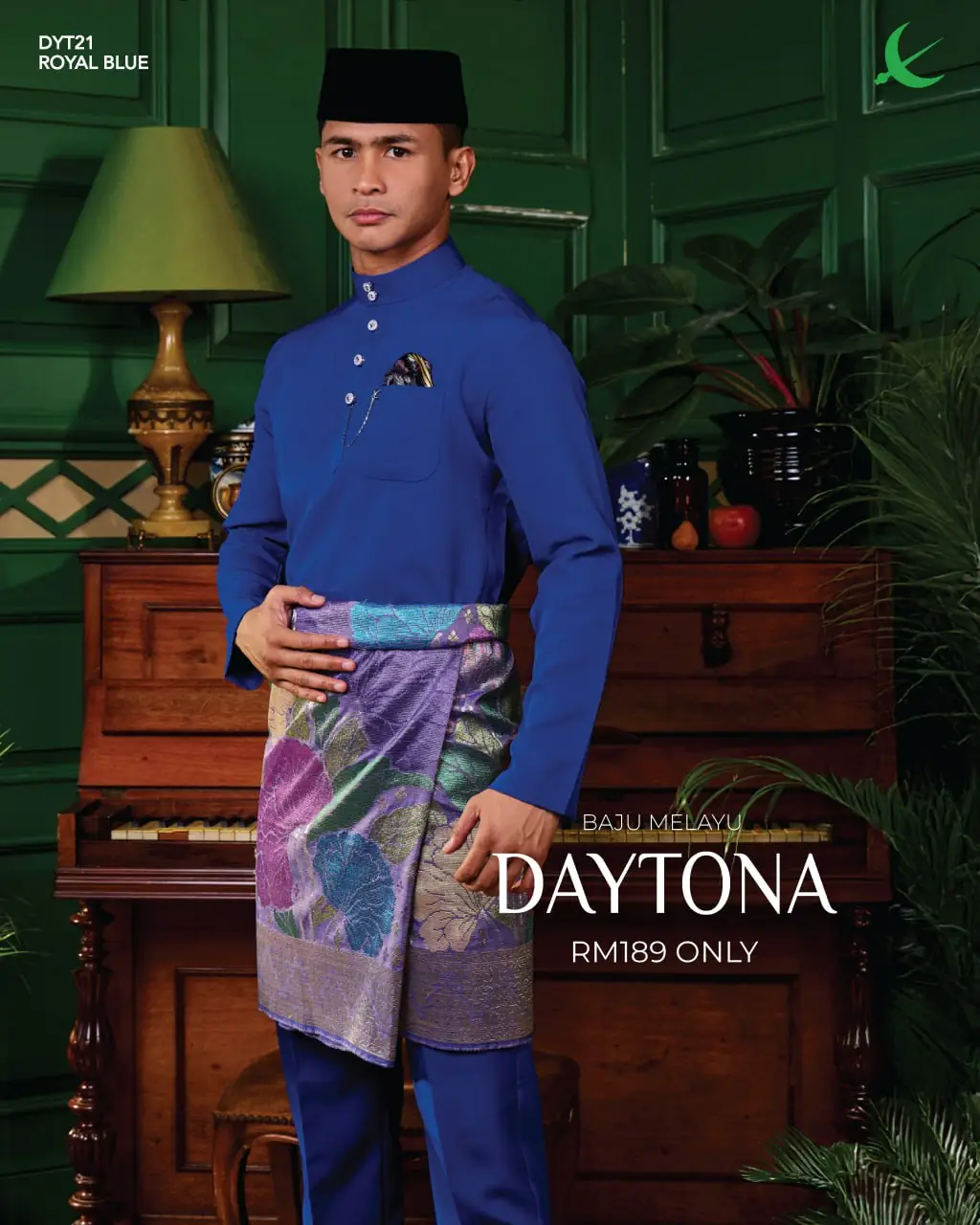 BAJU MELAYU DAYTONA - ROYAL BLUE (21)