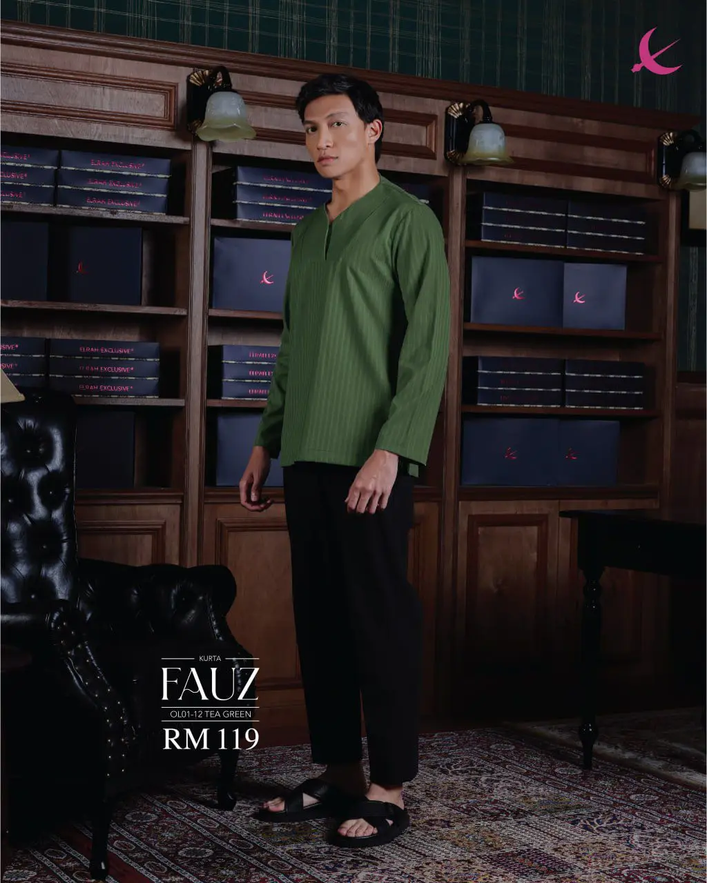 KURTA || FAUZ || 2025 ||  TEA GREEN (12)