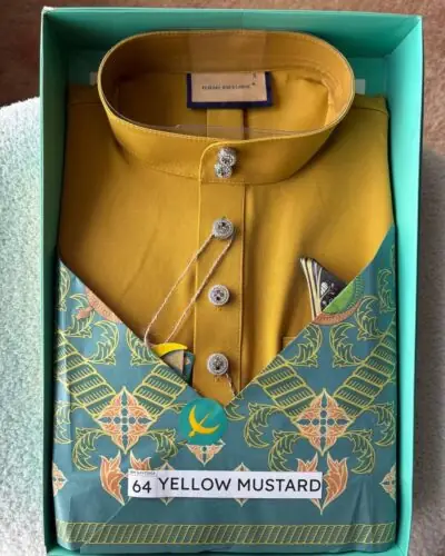 BAJU MELAYU DAYTONA - YELLOW MUSTARD (64)