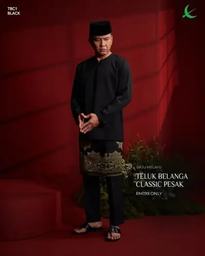TELUK BELANGA || CLASSIC REGULAR PESAK || 2026 || BLACK (1)
