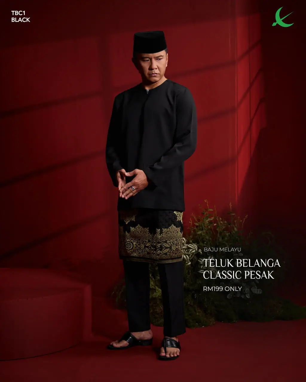 TELUK BELANGA || CLASSIC REGULAR PESAK || 2026 || BLACK (1)