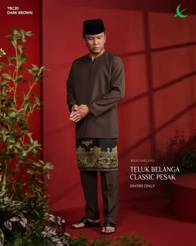 TELUK BELANGA || CLASSIC REGULAR PESAK || 2026 || DARK BROWN (20)