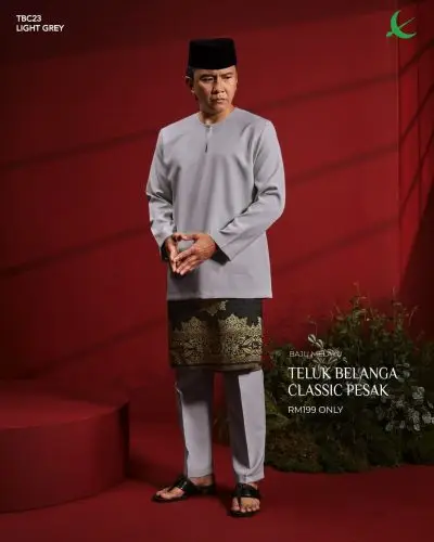 TELUK BELANGA || CLASSIC REGULAR PESAK || 2026 || LIGHT GREY (23)