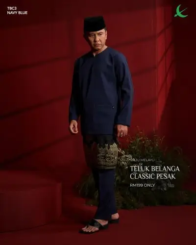 TELUK BELANGA || CLASSIC REGULAR PESAK || 2026 || NAVY BLUE (3)